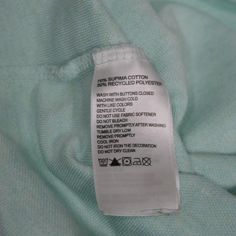 Tommy Bahama Men IslandZone Polo XL Mint Green Space Dye Coastal Supima Tropical - Picture 6 of 9
